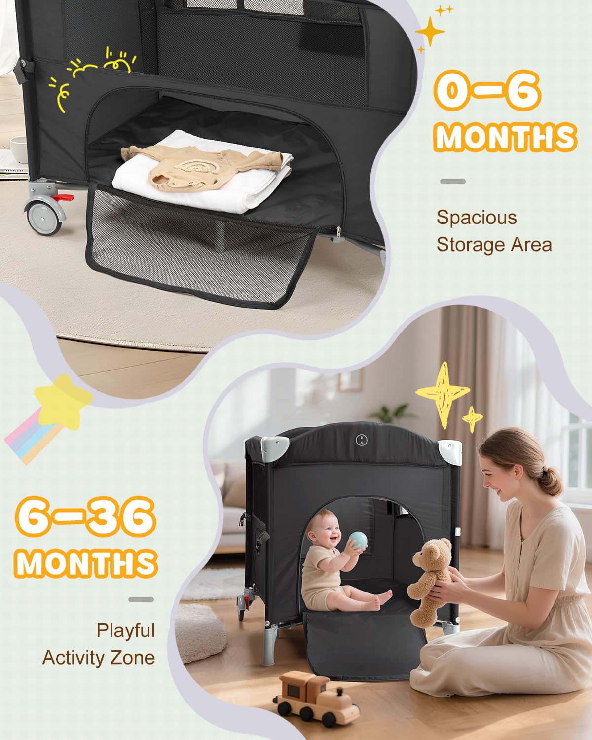 5 in 1 Bedside Bassinet X7933