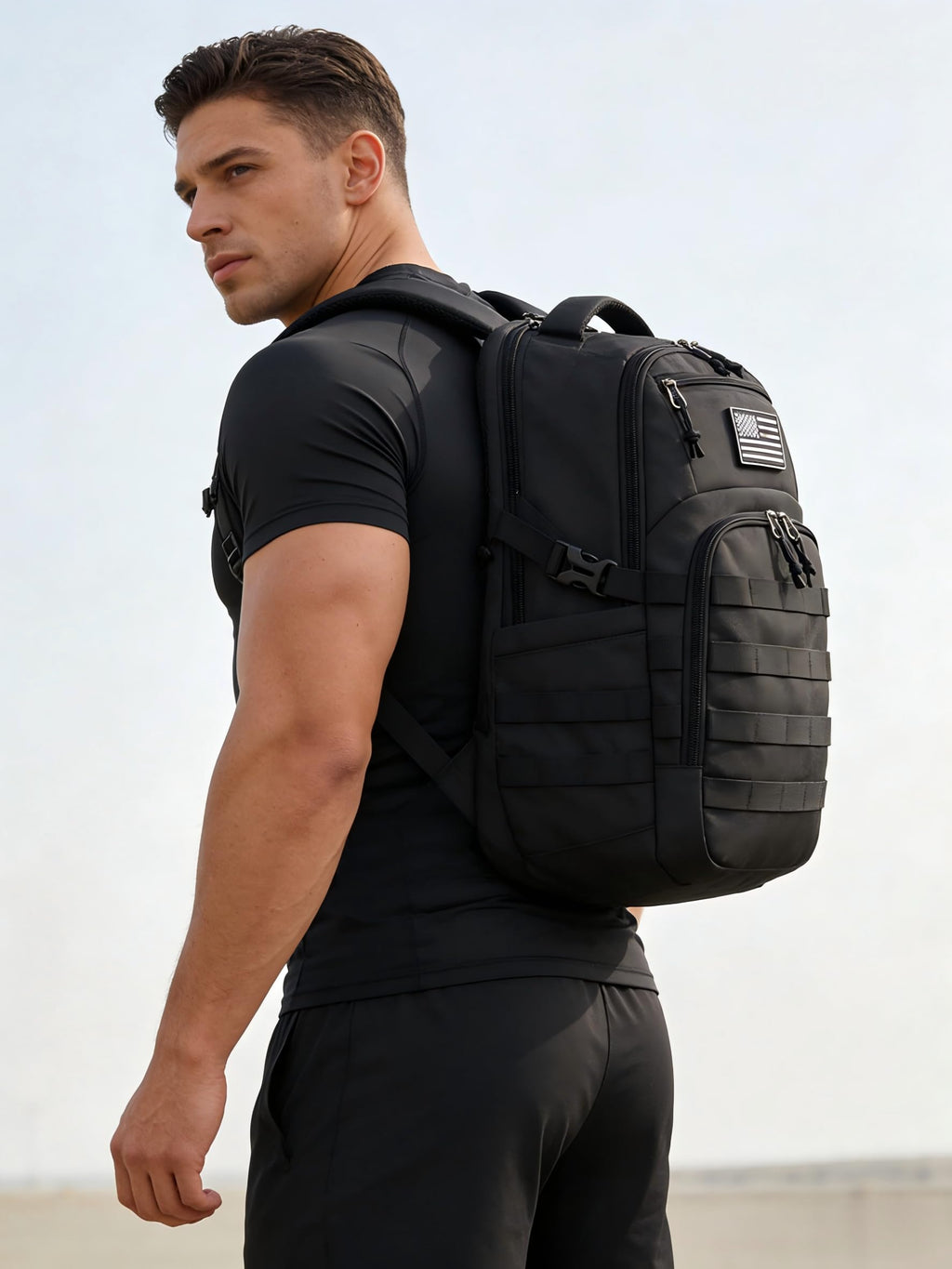 Black Small Tactical Backpack C7515