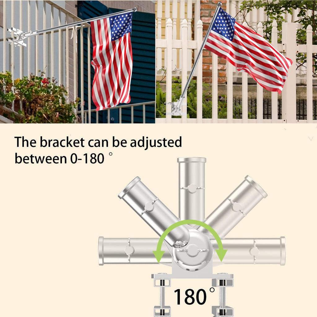 316 Stainless Steel Flagpole Holder for 1-Inch Flagpoles M235789