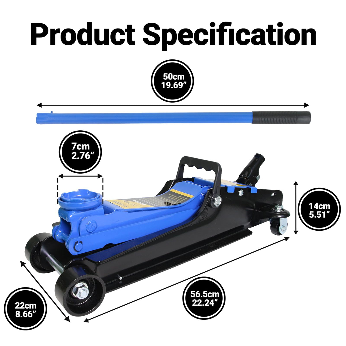 2.5 Ton Low Profile Hydraulic Floor Jack T862087