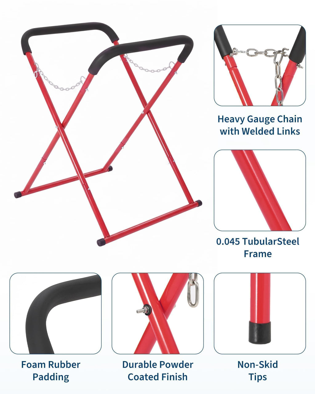 Folding Auto Body Work Stand 500 LBS Capacity Adjustable Height O141