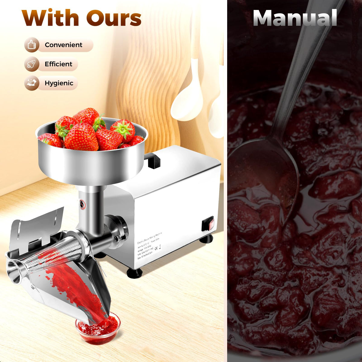 450W Stainless Steel Tomato Strainer Machine J257932