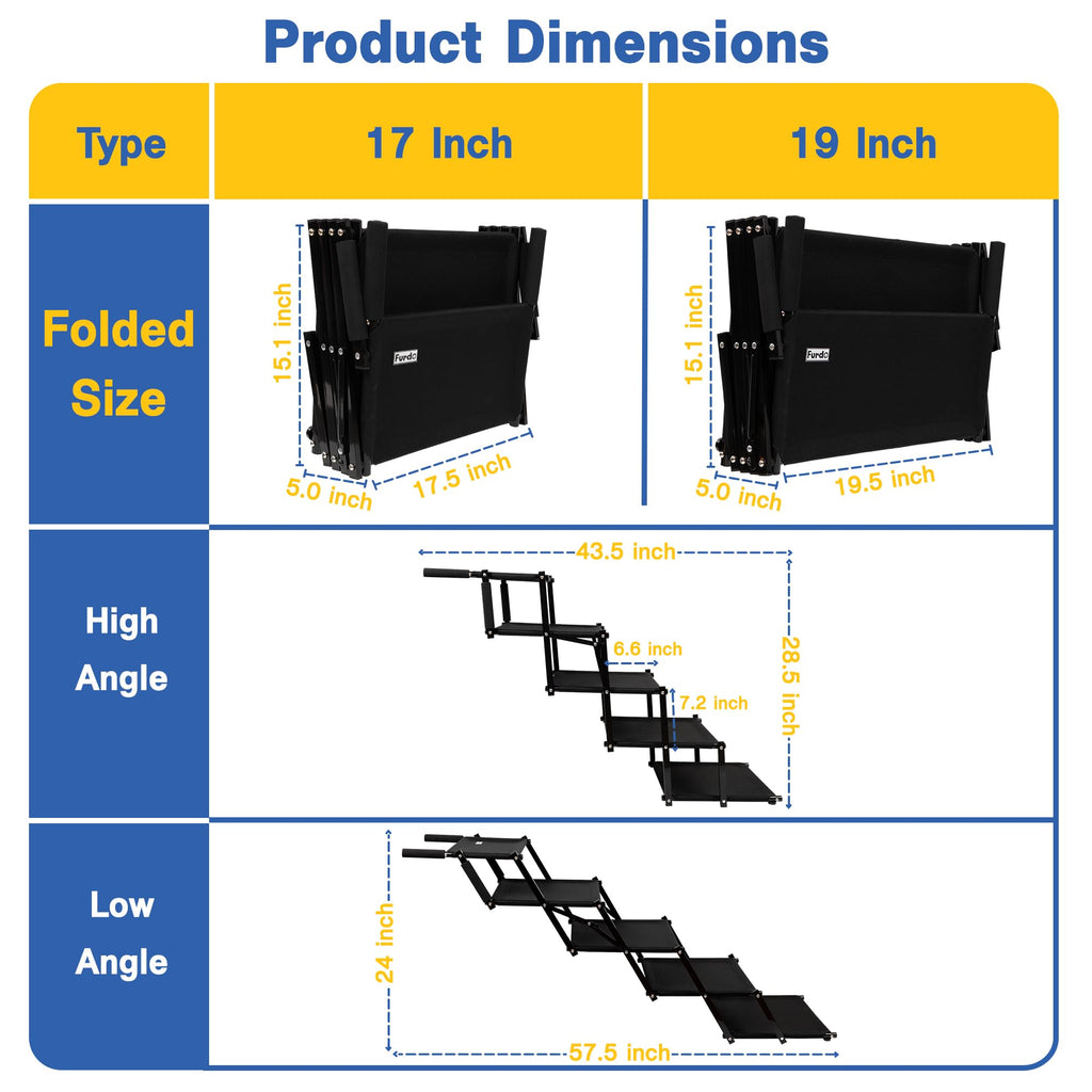 Foldable Non-Slip Dog Stairs Y26104