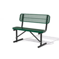 4FT Heavy Duty Metal Outdoor Bench with Backrest Z9558