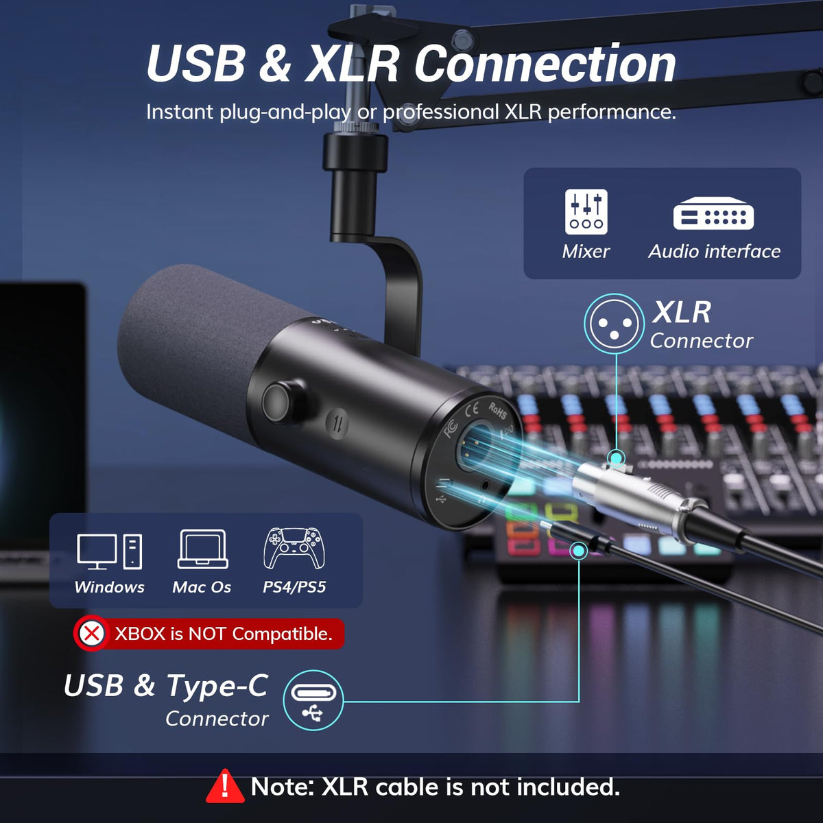 Dynamic Podcast Microphone R819112