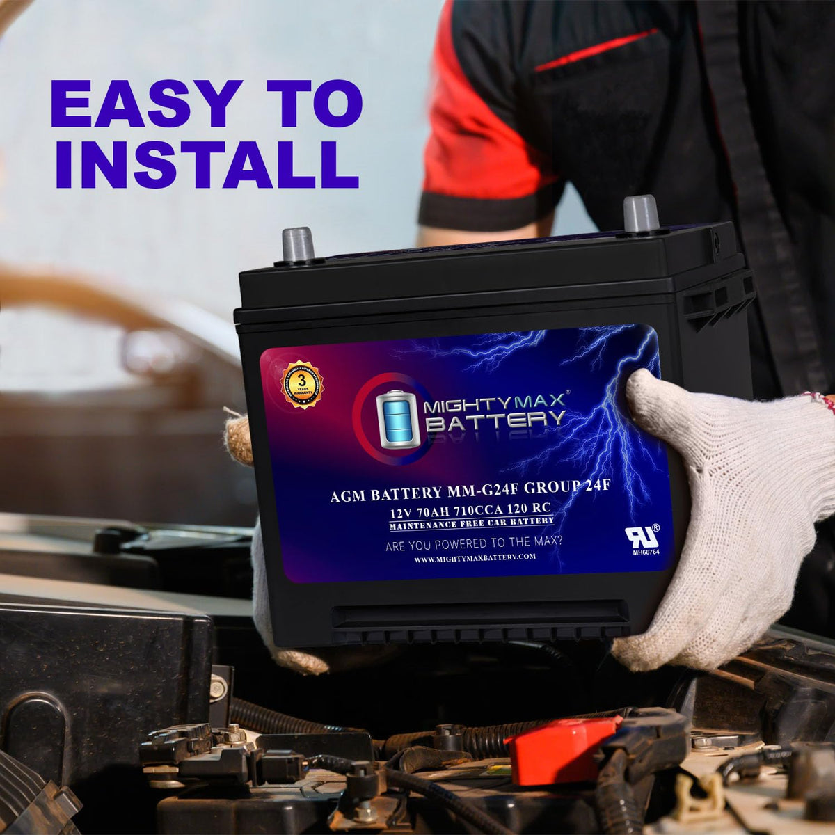 12V 70Ah AGM Replacement Battery F969