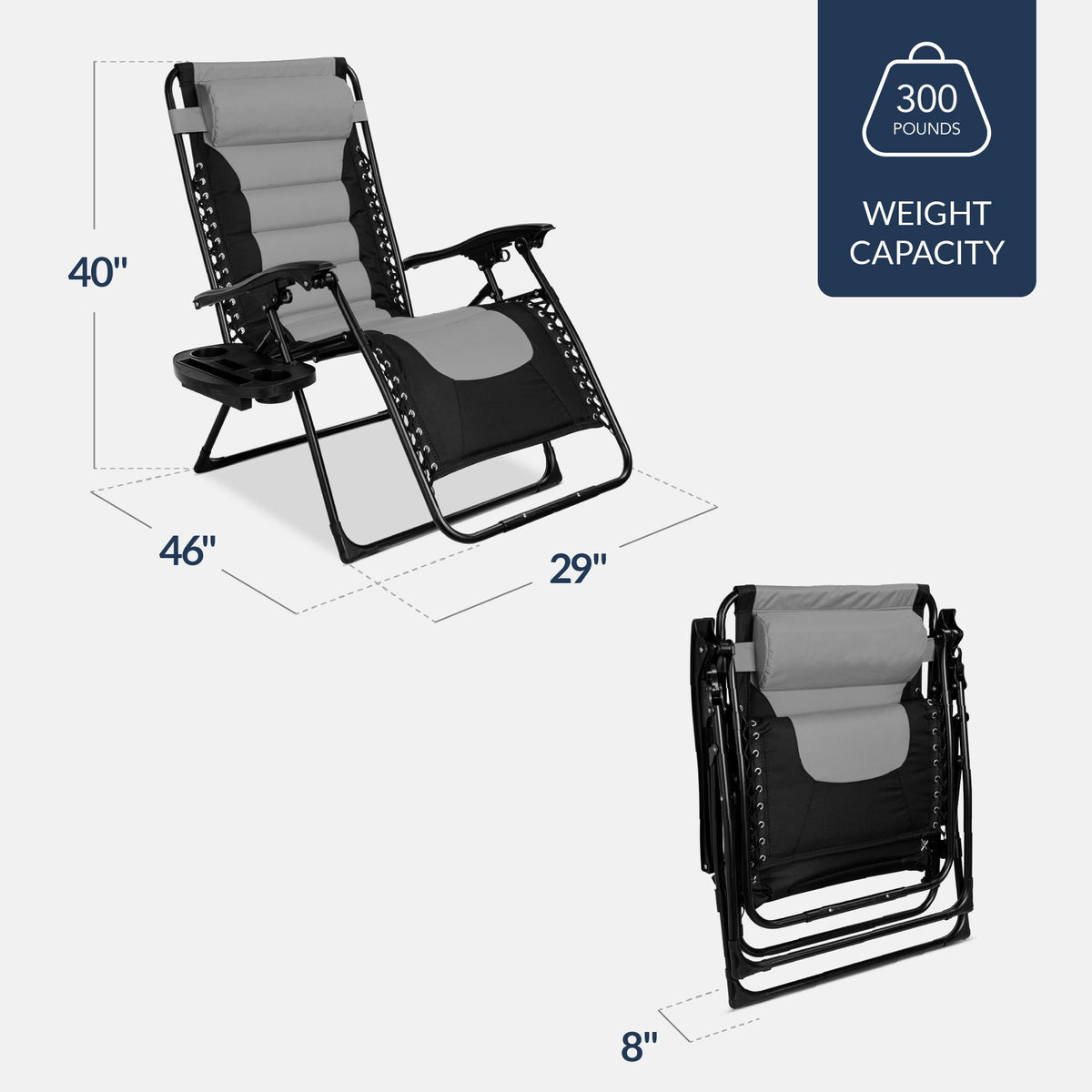 Oversized Padded Zero Gravity Chair Recliner X72701