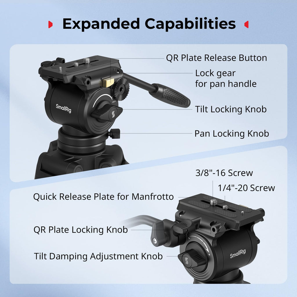 Carbon Fiber Heavy Duty Video Tripod with Fluid Head G79882