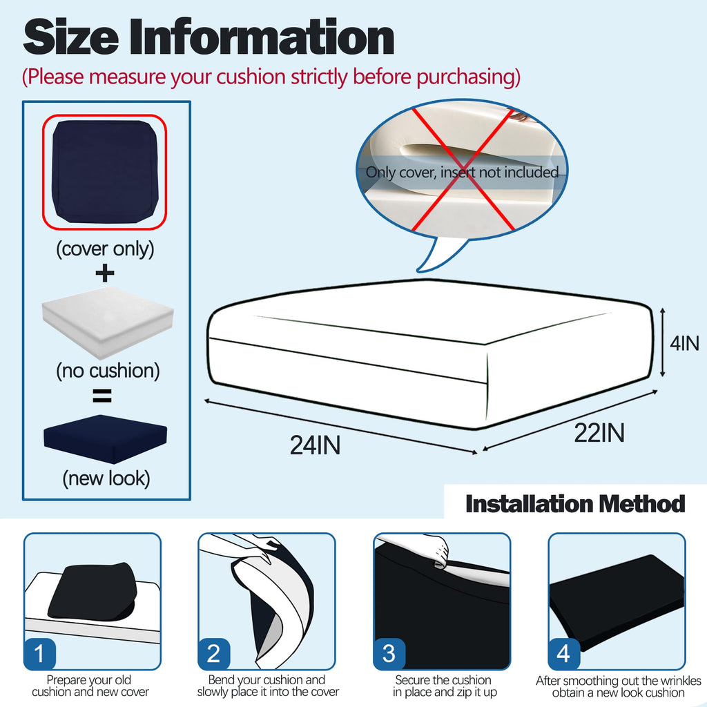 24x22 inch 4 Pack Sofa Cushion Cover K82260