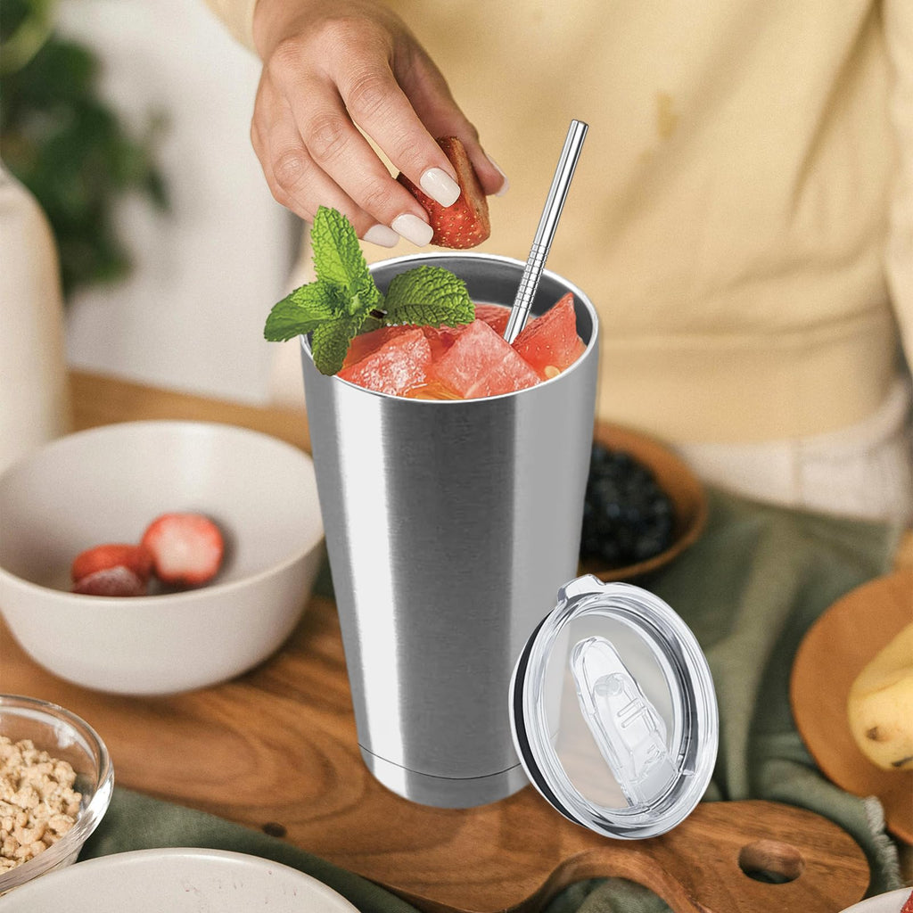 12 Pack Insulated Stainless Steel Tumbler with Lid and Straw Q688