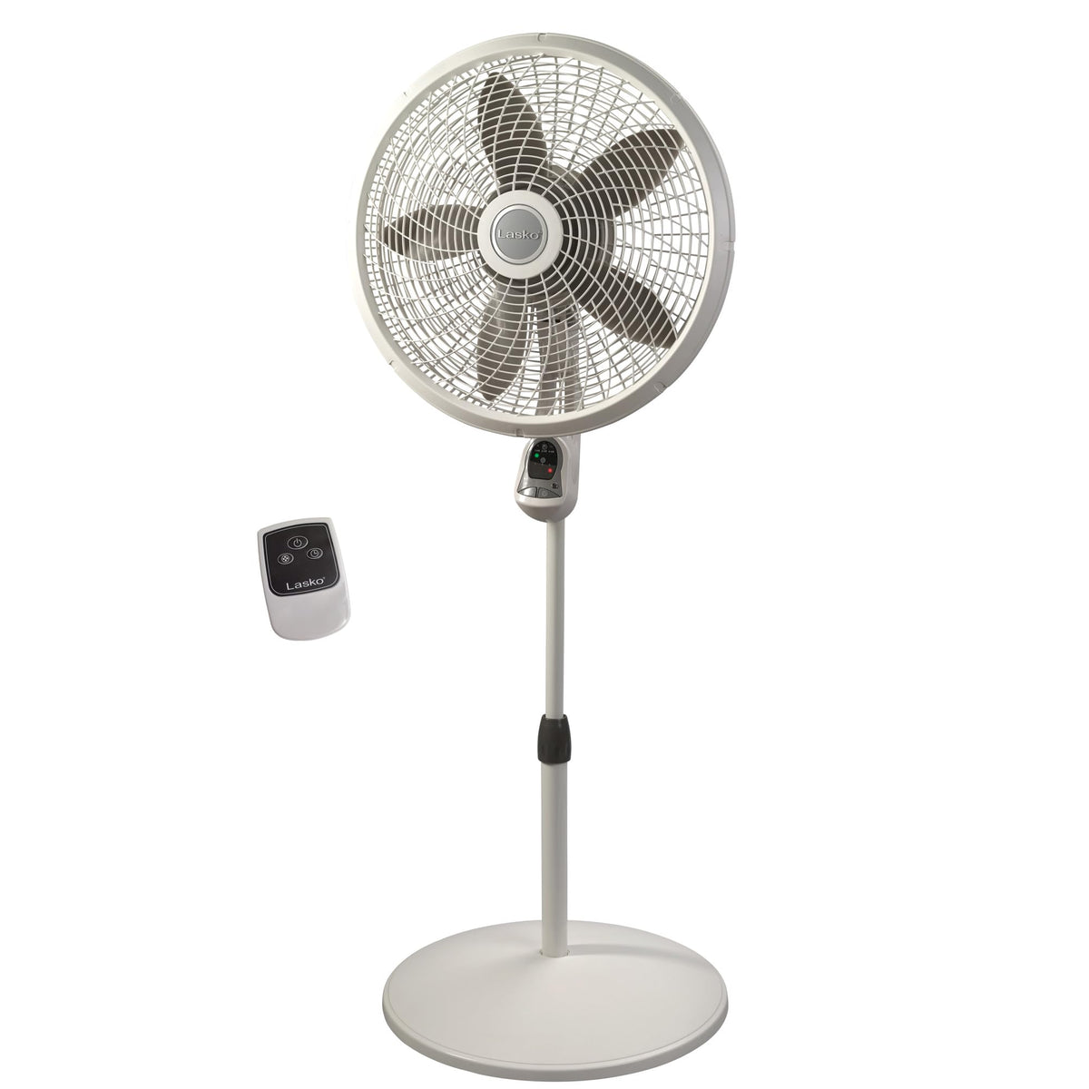 Adjustable 3 Speed 18" White Pedestal Fan U91887