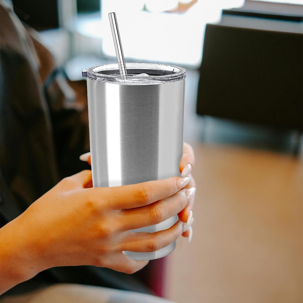 12 Pack Insulated Stainless Steel Tumbler with Lid and Straw Q688