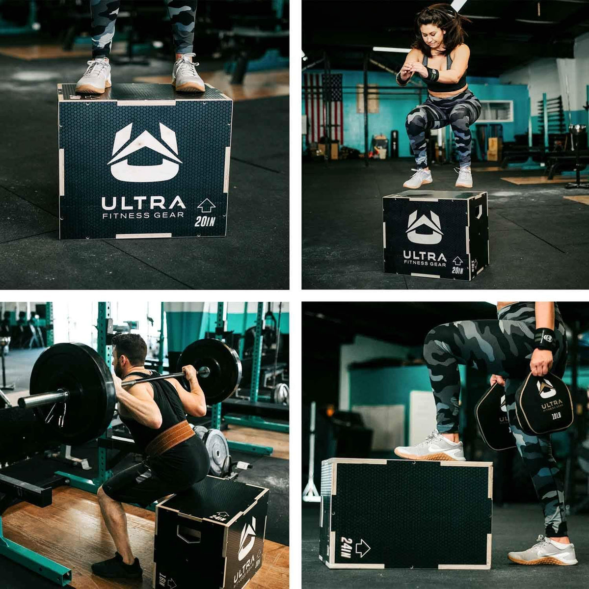 Wooden Plyo Box, 16/14/12 Anti-Slip P435