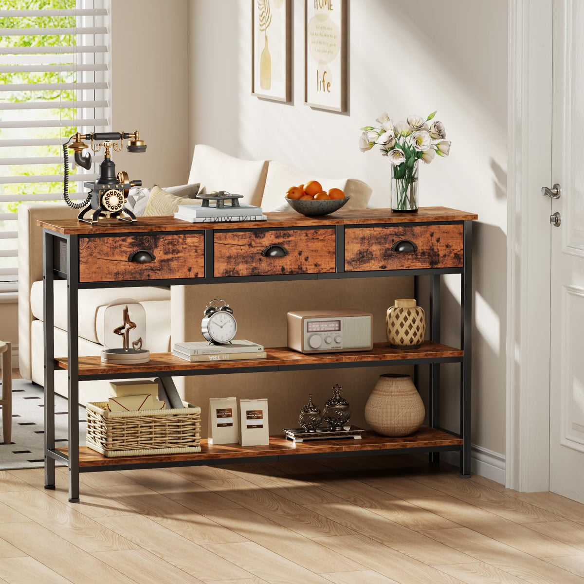 47" Console Table with 3 Drawers K6237