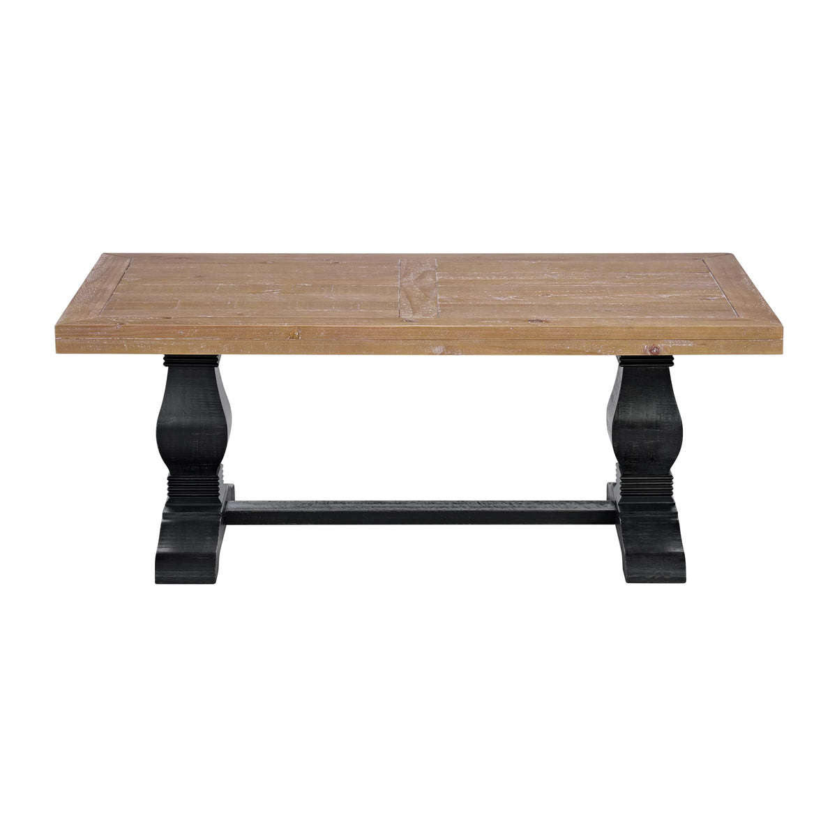 Solid Wood Coffee Table, Black and Driftwood T711