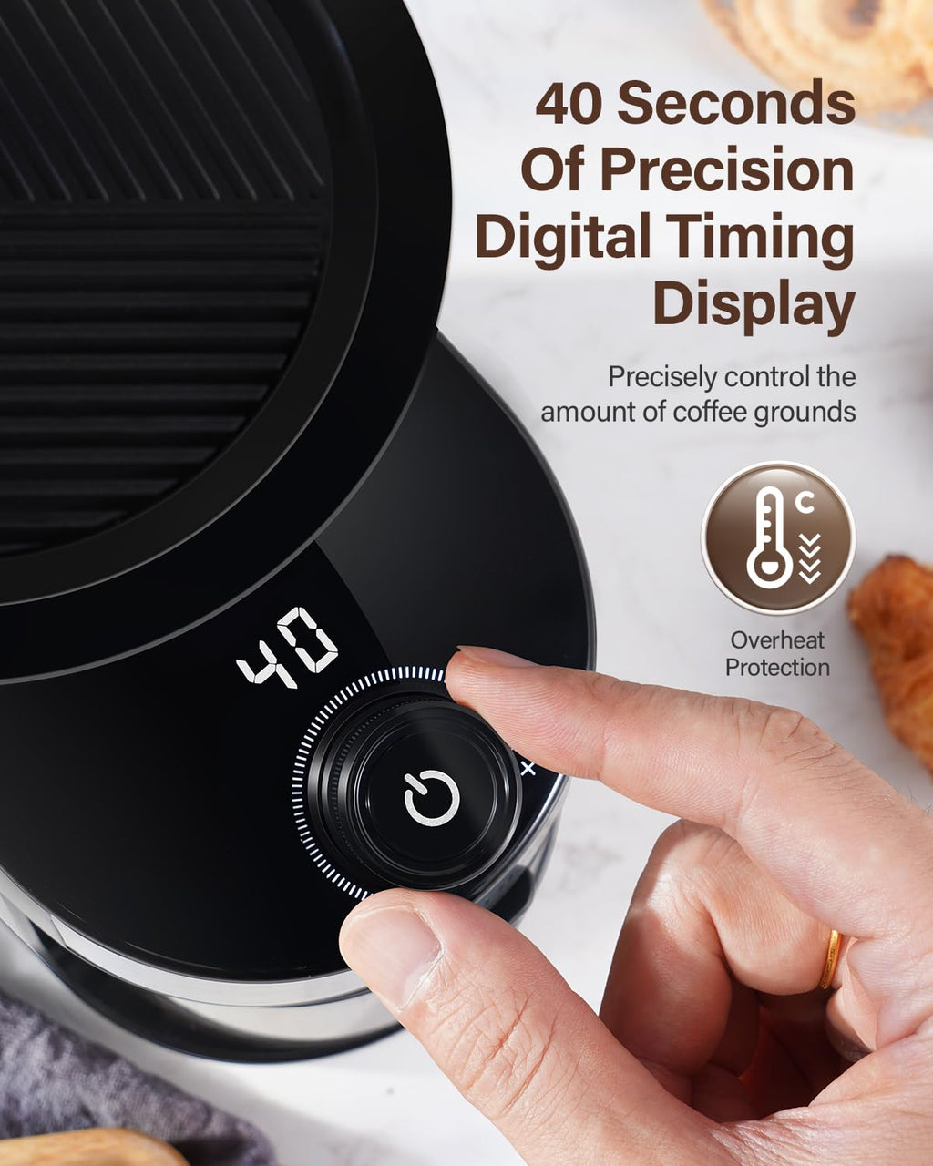 Electric Burr Coffee Grinder with 32 Grinding Sizes E10534