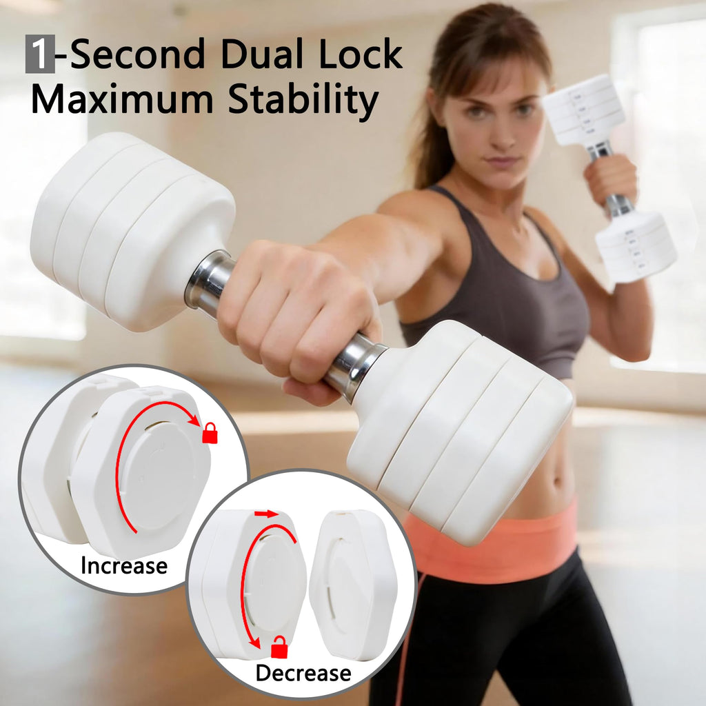 Adjustable Dumbbell Set of 2 Total 20 Lbs D2607