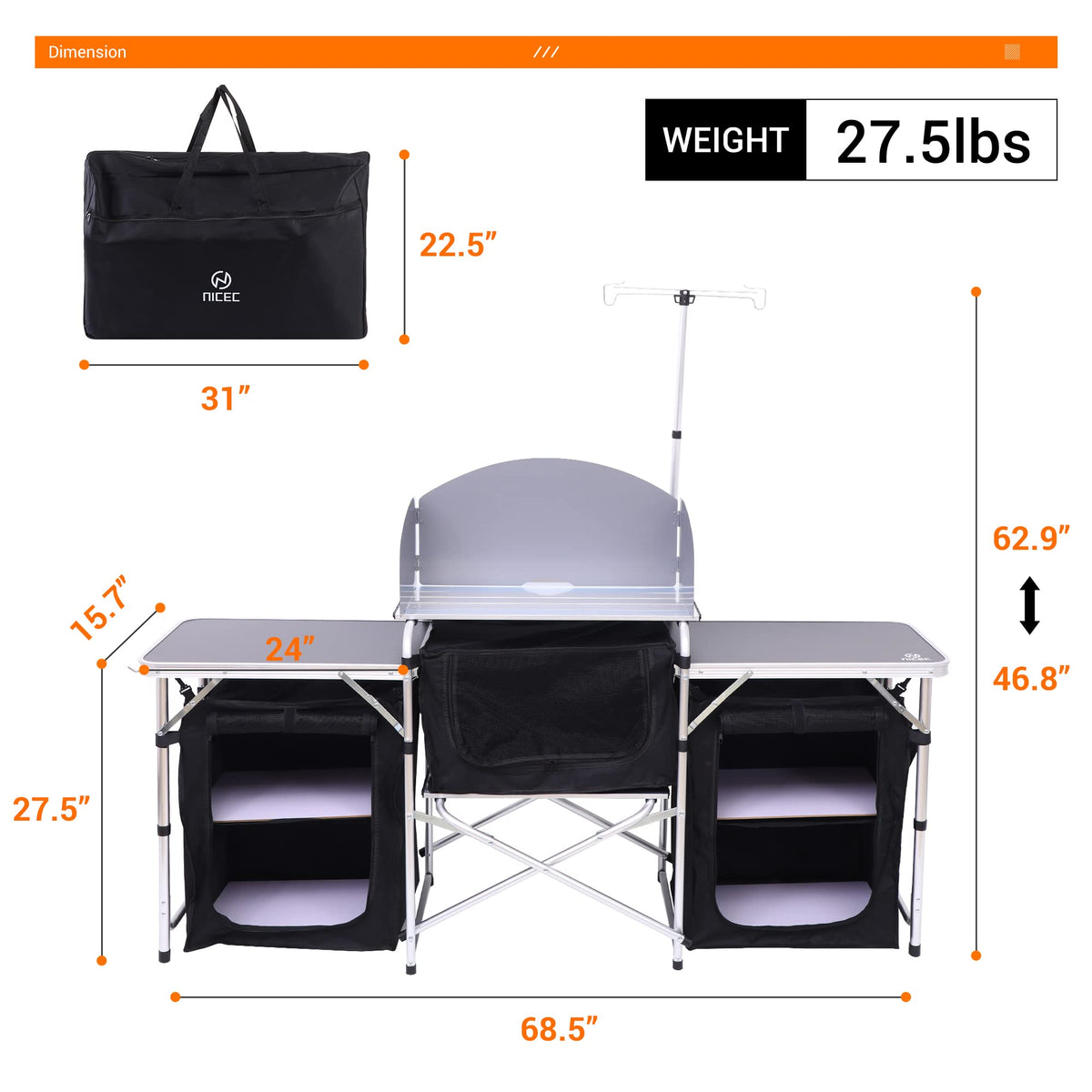 Folding Camping Cook Table W222