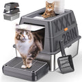 XXXL Stainless Steel Litter Box with Lid M811070