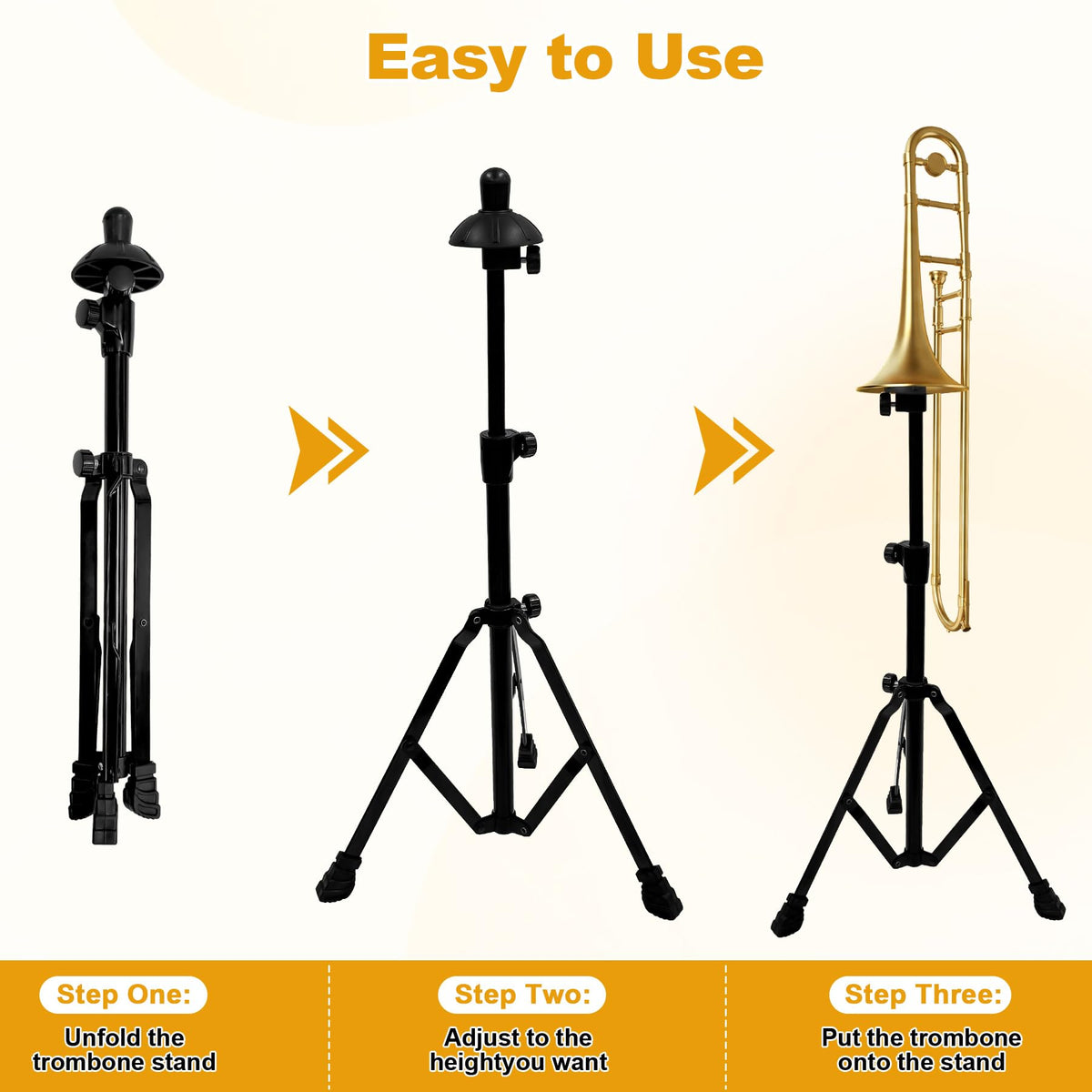 Retractable Trombone Stand with Height Adjustment J6979