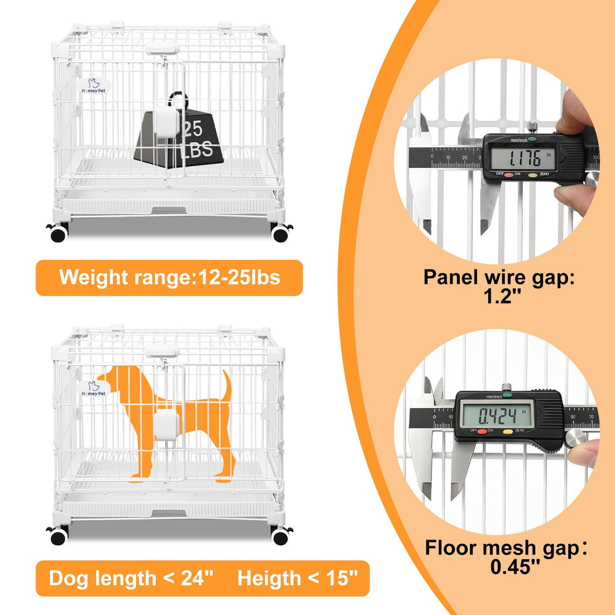 24 Inch White Puppy Crate A54900