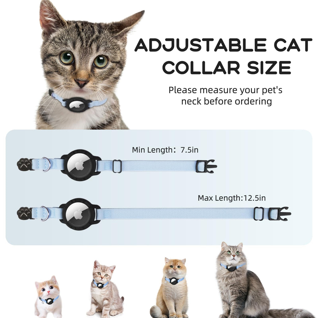 Cat Collar with AirTag Holder and Bell N972