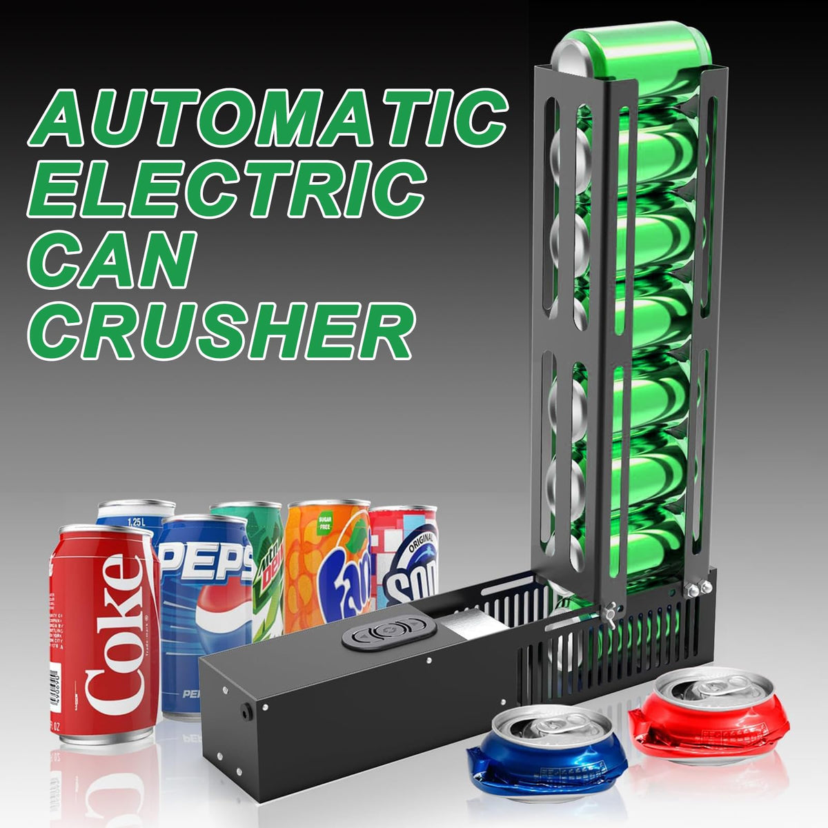 Automatic Can Crusher for 8oz/12oz/16oz Cans F851208