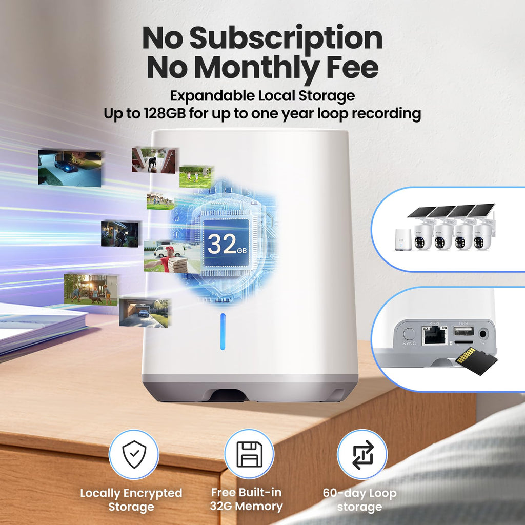 5MP Wireless Outdoor Security Cameras 4-Cam Kit X7857