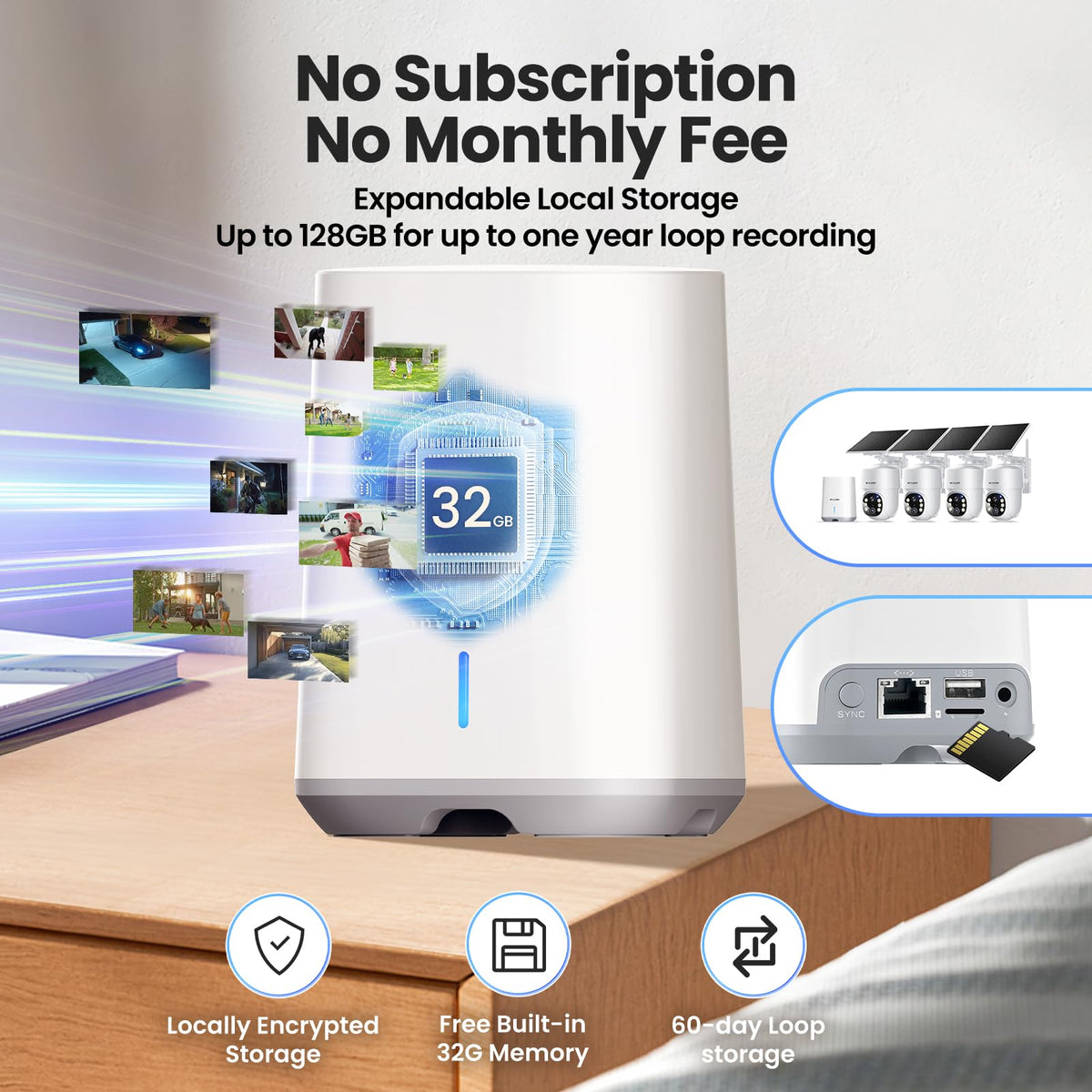 5MP Wireless Outdoor Security Cameras 4-Cam Kit X7857