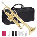 Gold Lacquer Brass Trumpet with Hard Case J136430