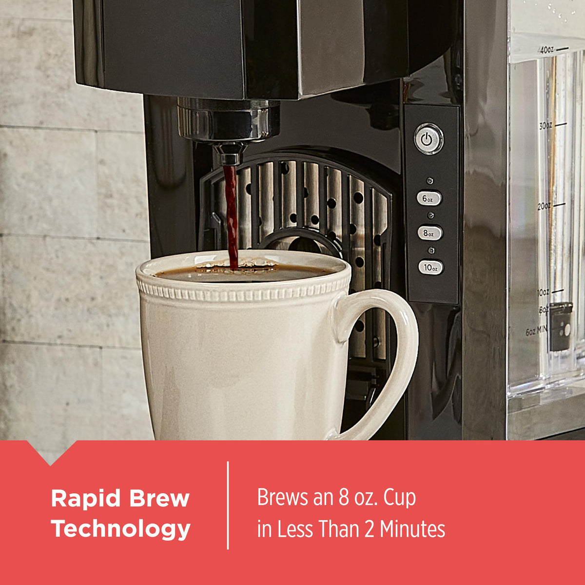 Single Serve K-Cup Brewer with 50oz Water Reservoir O340