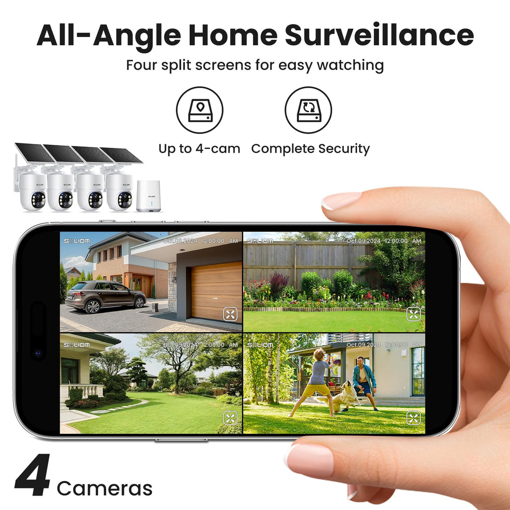 5MP Wireless Outdoor Security Cameras 4-Cam Kit X7857