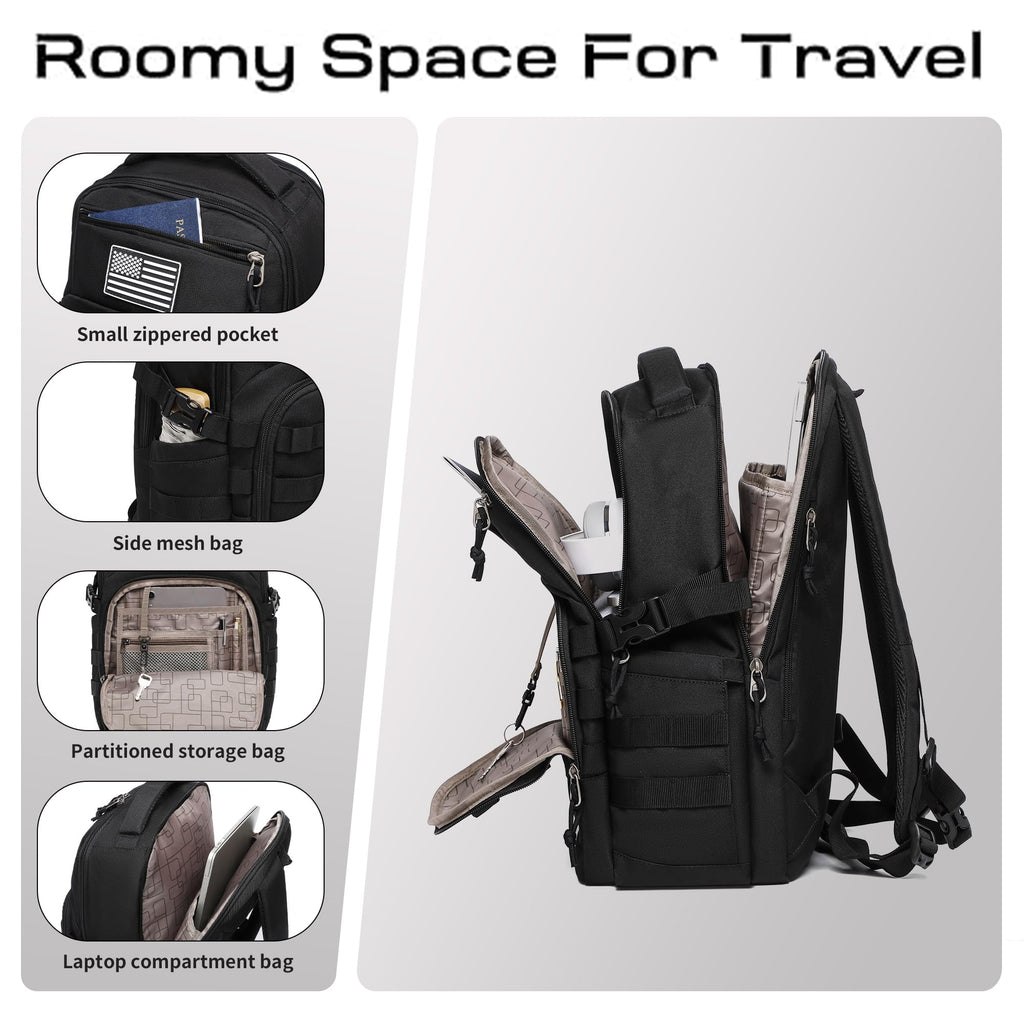 Black Small Tactical Backpack C7515