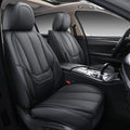 Black Full Set Waterproof Nappa Leather Car Seat Covers N1755