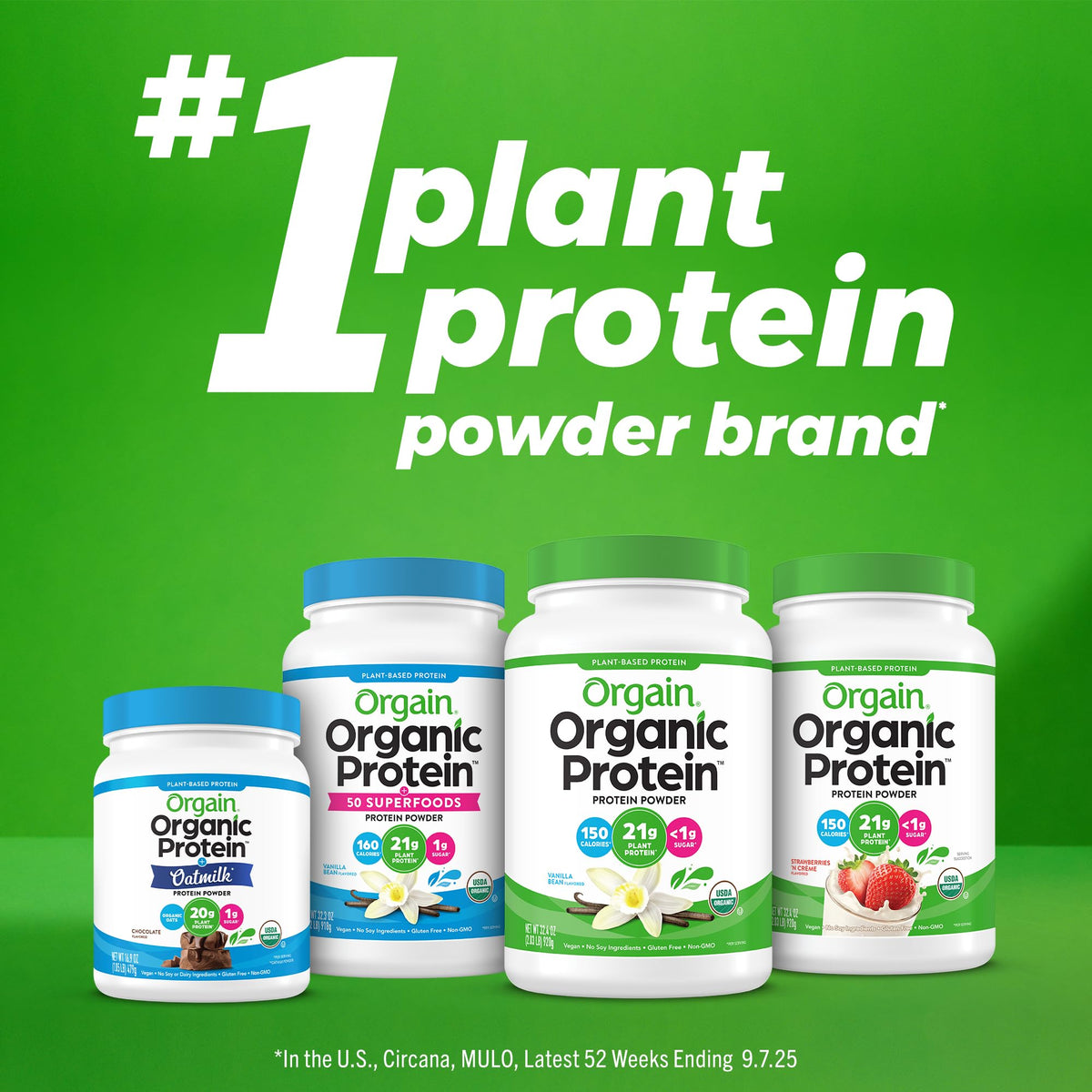 Organic Vegan 21g Protein Superfoods Powder Vanilla Bean 2.02lb X541815