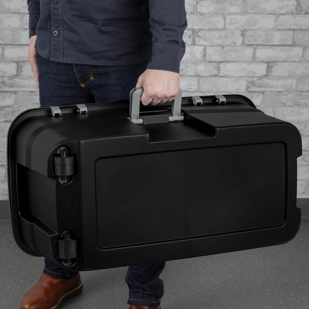 Black 22 Gal Wheeled Plastic Storage Trunk 2 Pack R849