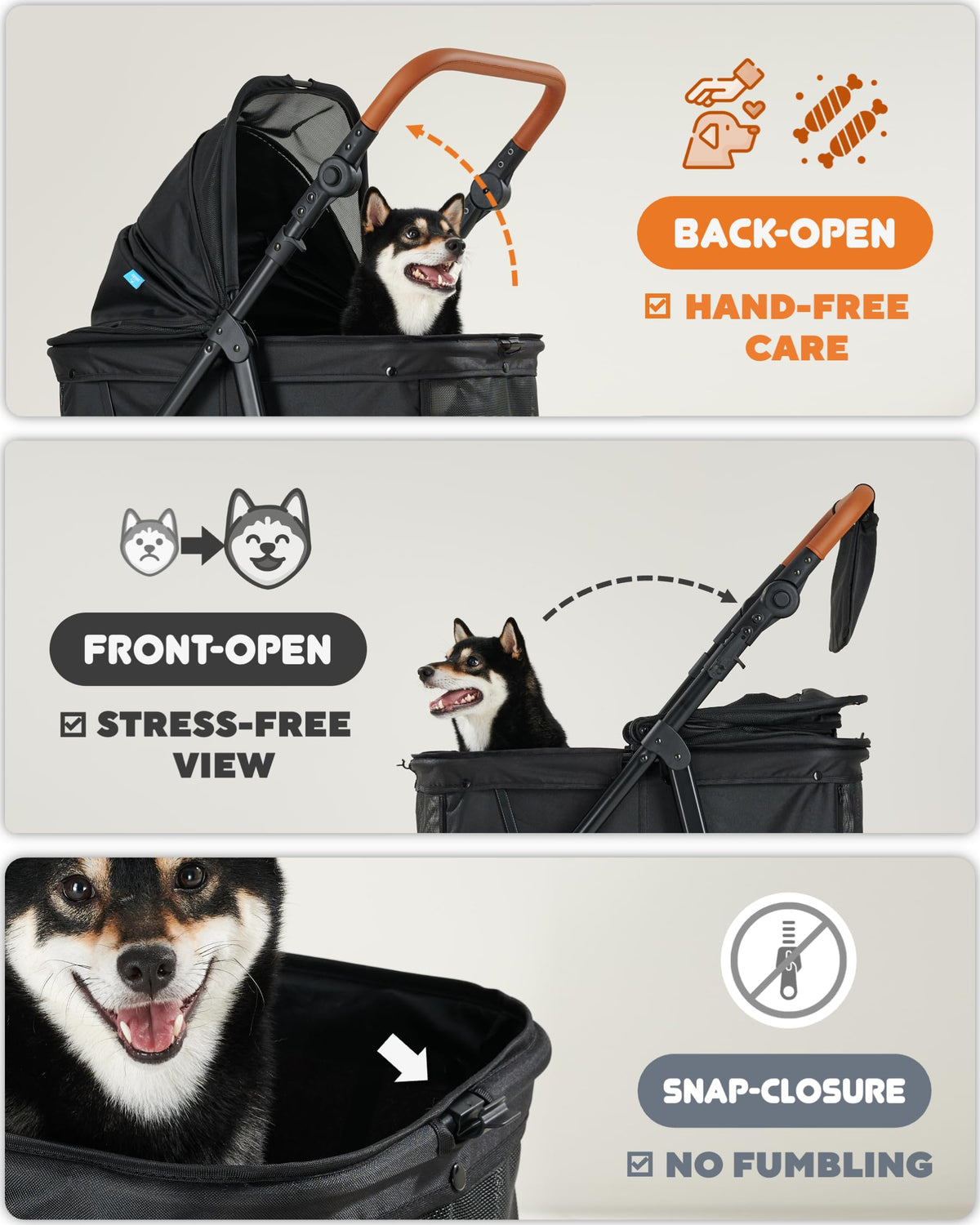 Medium Dog Stroller Up to 66lbs X41611