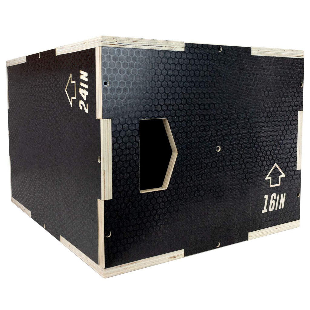 Wooden Plyo Box, 16/14/12 Anti-Slip P435