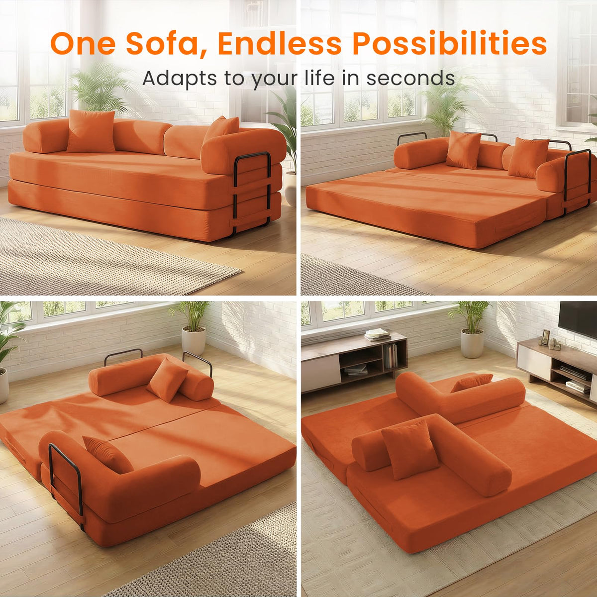 4-in-1 King Convertible Floor Sofa Bed L6675