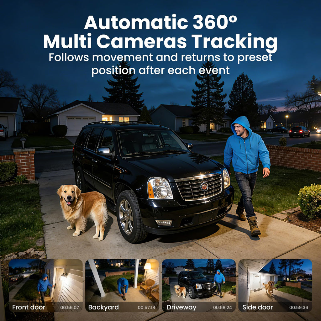 5MP Wireless Outdoor Security Cameras 4-Cam Kit X7857