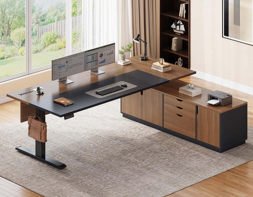 71" L Shaped Electric Standing Desk E20028
