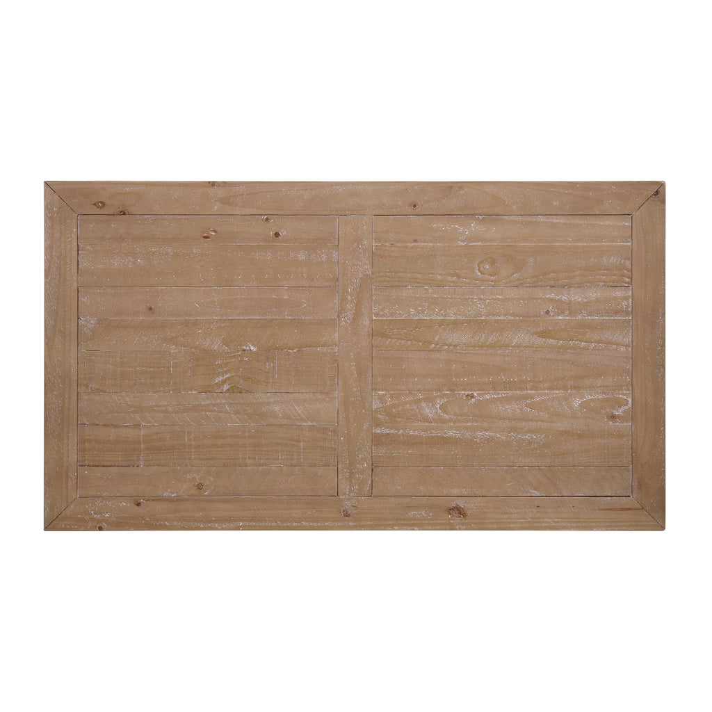 Solid Wood Coffee Table, Black and Driftwood T711