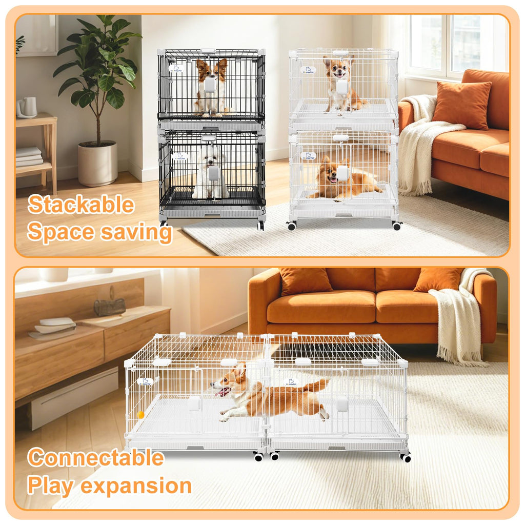 24 Inch White Puppy Crate A54900