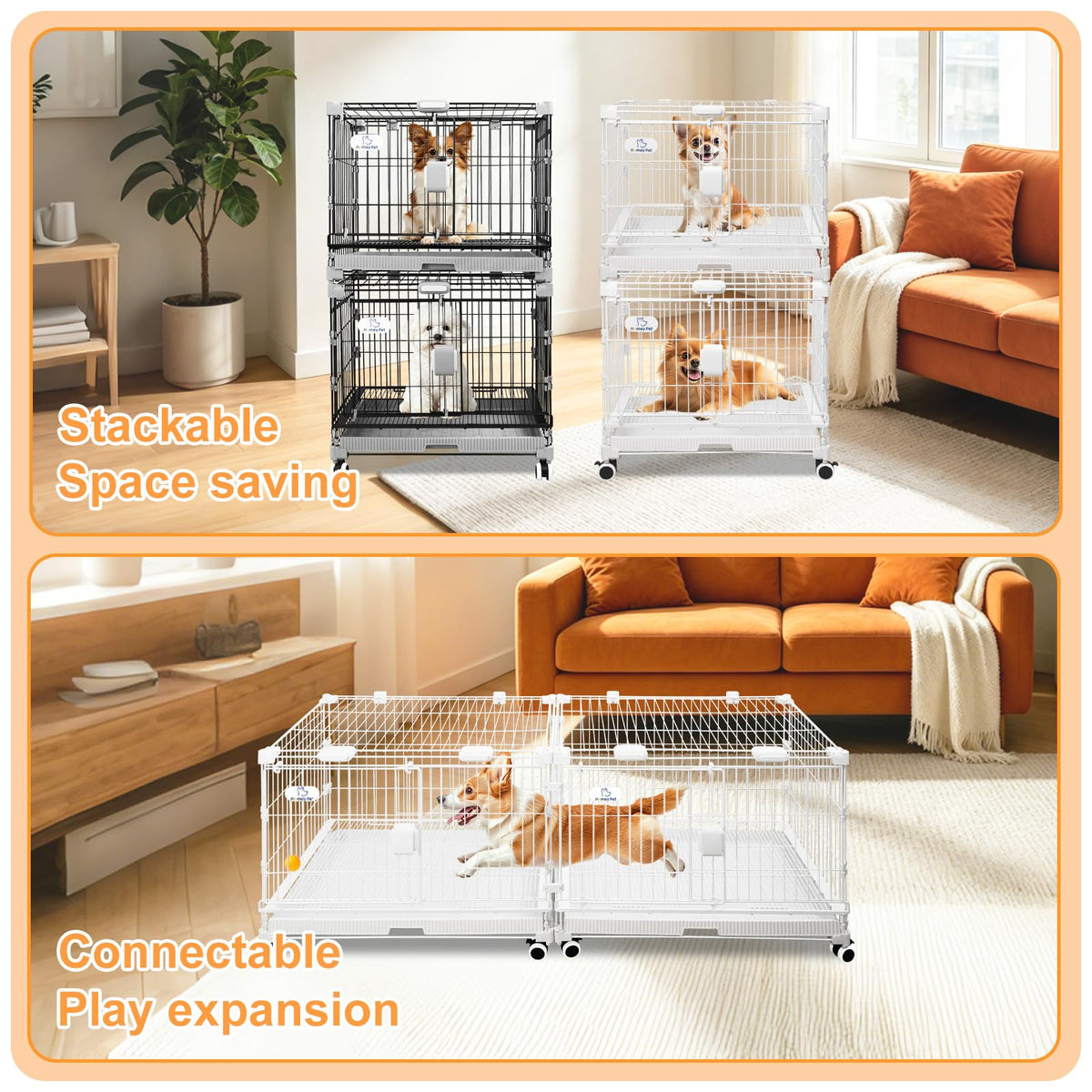 24 Inch White Puppy Crate A54900