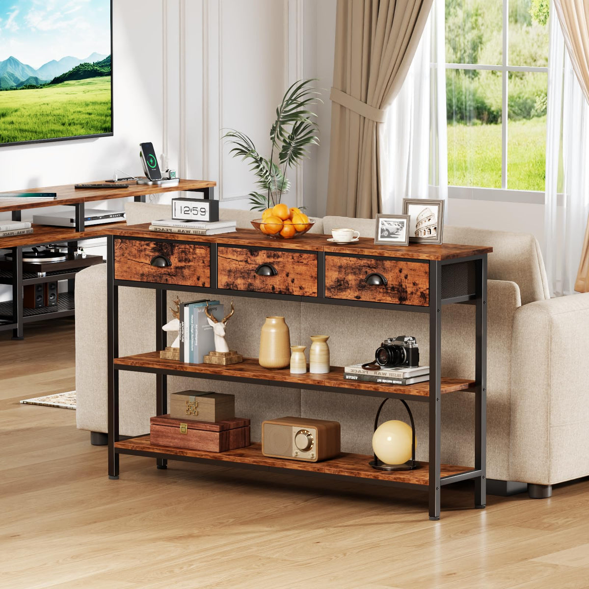 47" Console Table with 3 Drawers K6237