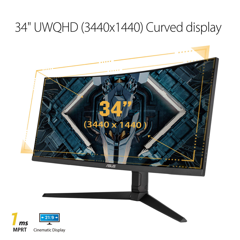 34 Inch 1440p 165Hz Ultrawide HDR Gaming Monitor U164