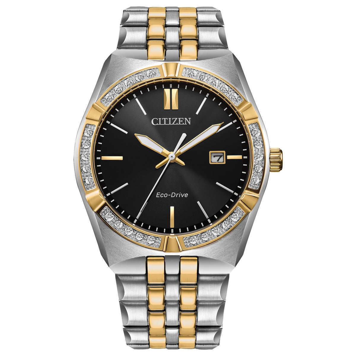 Two-Tone Stainless Steel Diamond Bezel Watch J18342