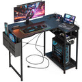 L Shaped Gaming Desk 40 Inch Black Carbon A96115