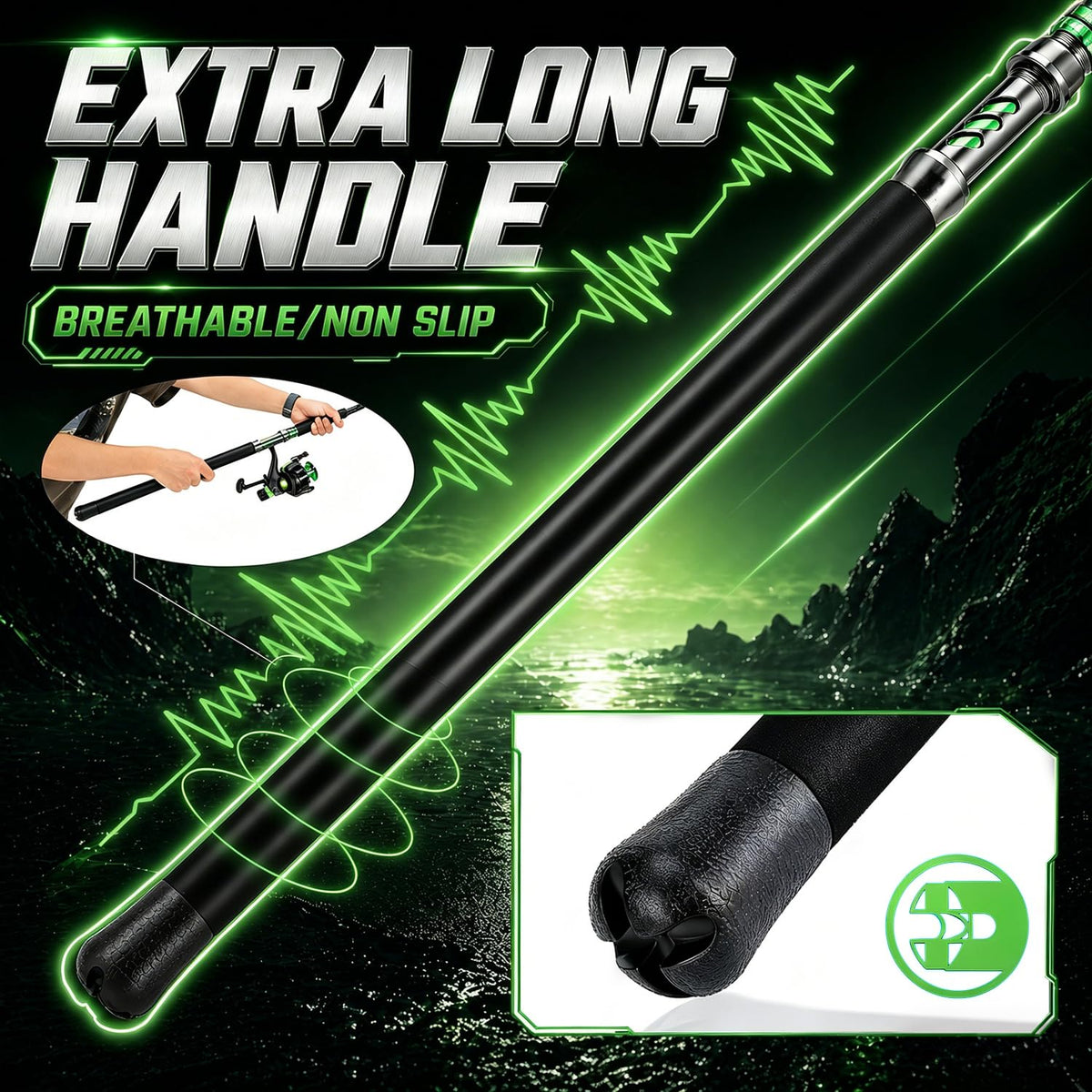 7ft MH 2-Piece Spinning Rod and 4000 Reel G600415