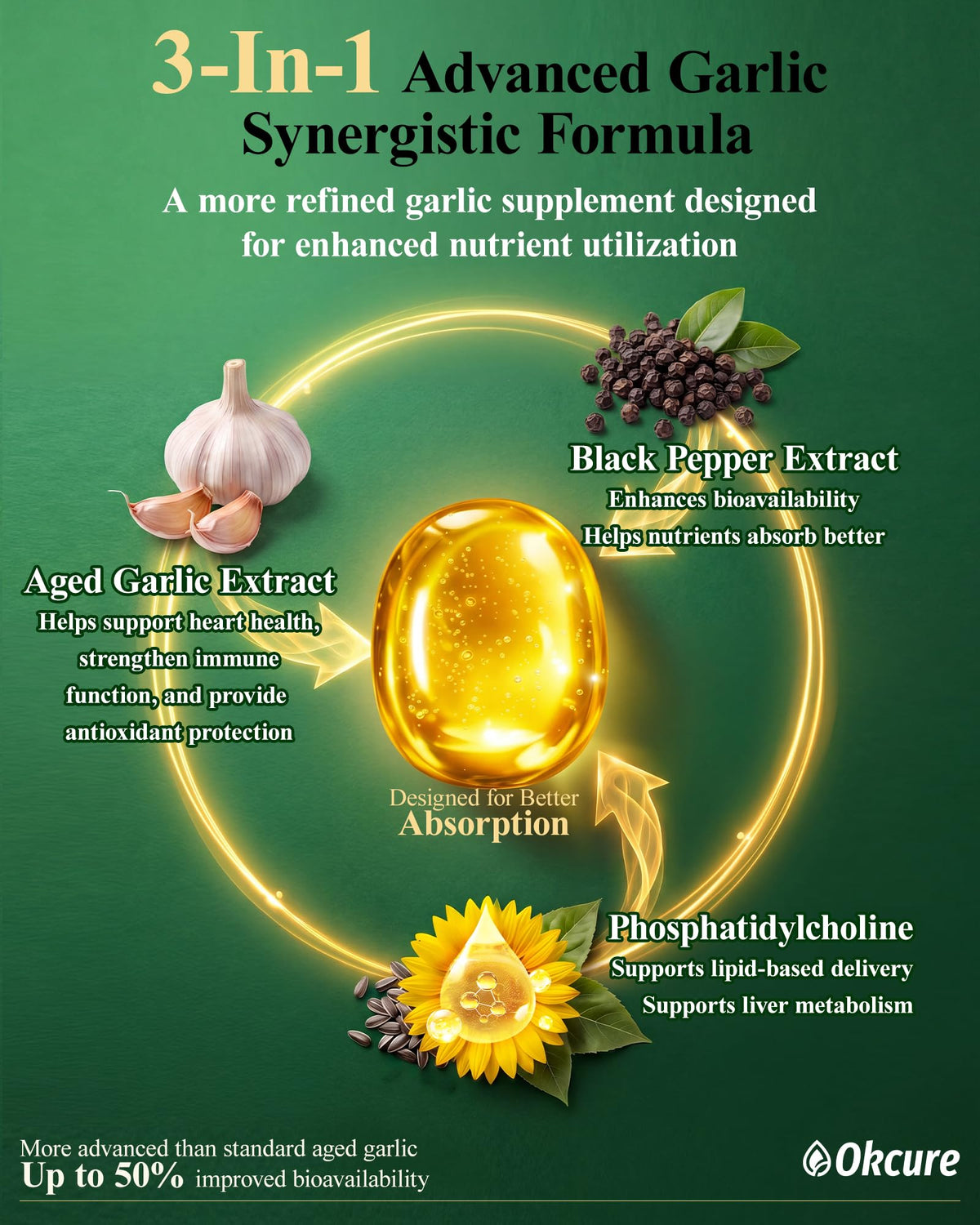 Odorless Garlic Supplement, 300 Softgels V3891